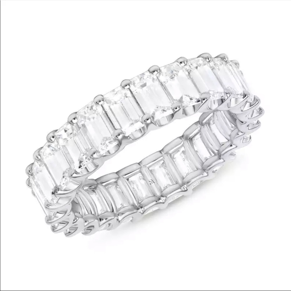 New Beautiful Silver Diamonds Wedding Promise Ring - Picture 2 of 4